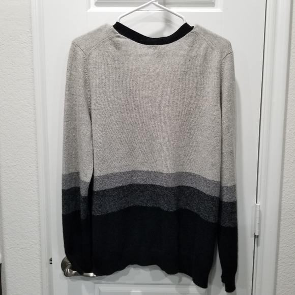 Charter Club 100% Cashmere Luxury Cardigan Button Front Women Size L Black Gray - Picture 6 of 11